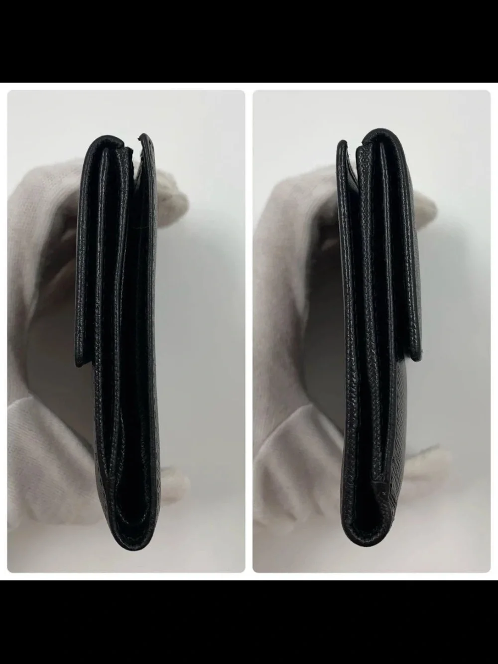 Prada Black Saffiano Leather Wallet Clutch with Silver Logo